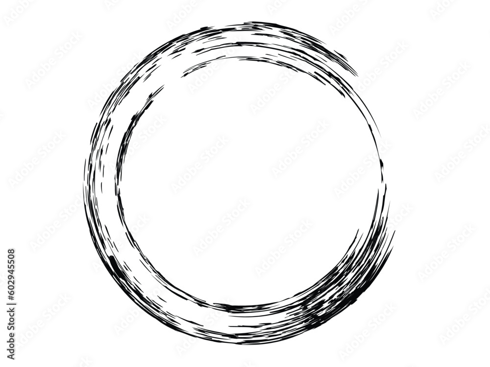 Grunge circle made of black paint.Grunge oval frame made of black ink Grunge circle made of black paint.Grunge oval frame made of black ink