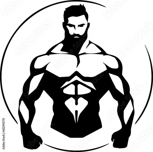 gym vector logo. bodybuilder, bodybuilding or sport icon