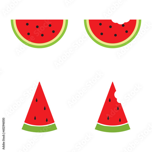 watermelon fruit icon vector