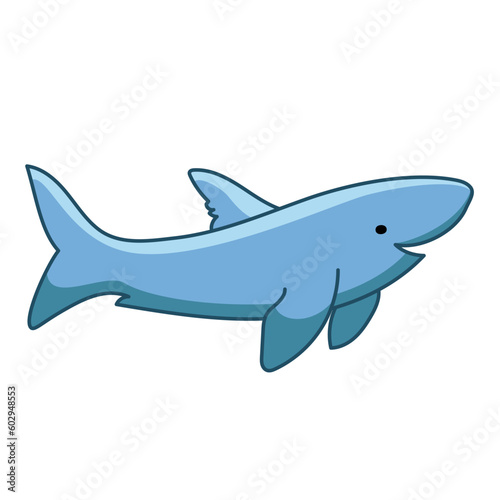 Shark underwater marine animal character for kids game or education © Kristina Chistiakova