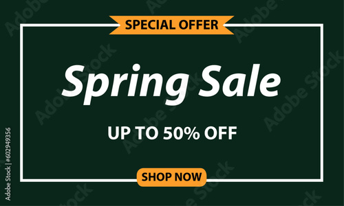 Spring Sale Special Offer Banner