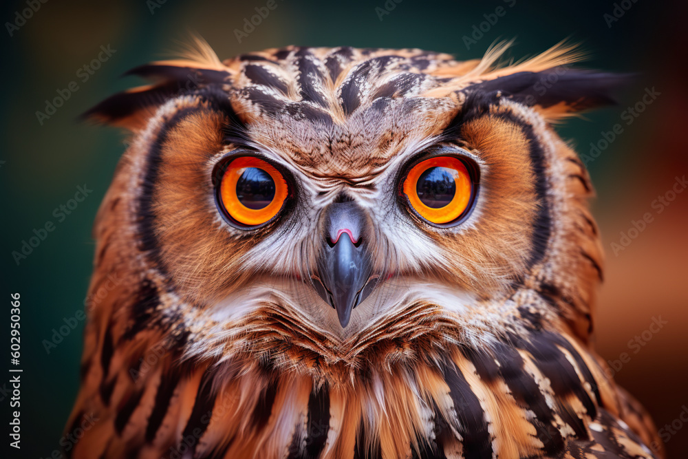 Сlose-up portrait of an Owl. Abstract wildlife background. Сlose-up portrait of an Owl. Abstract wildlife background.
