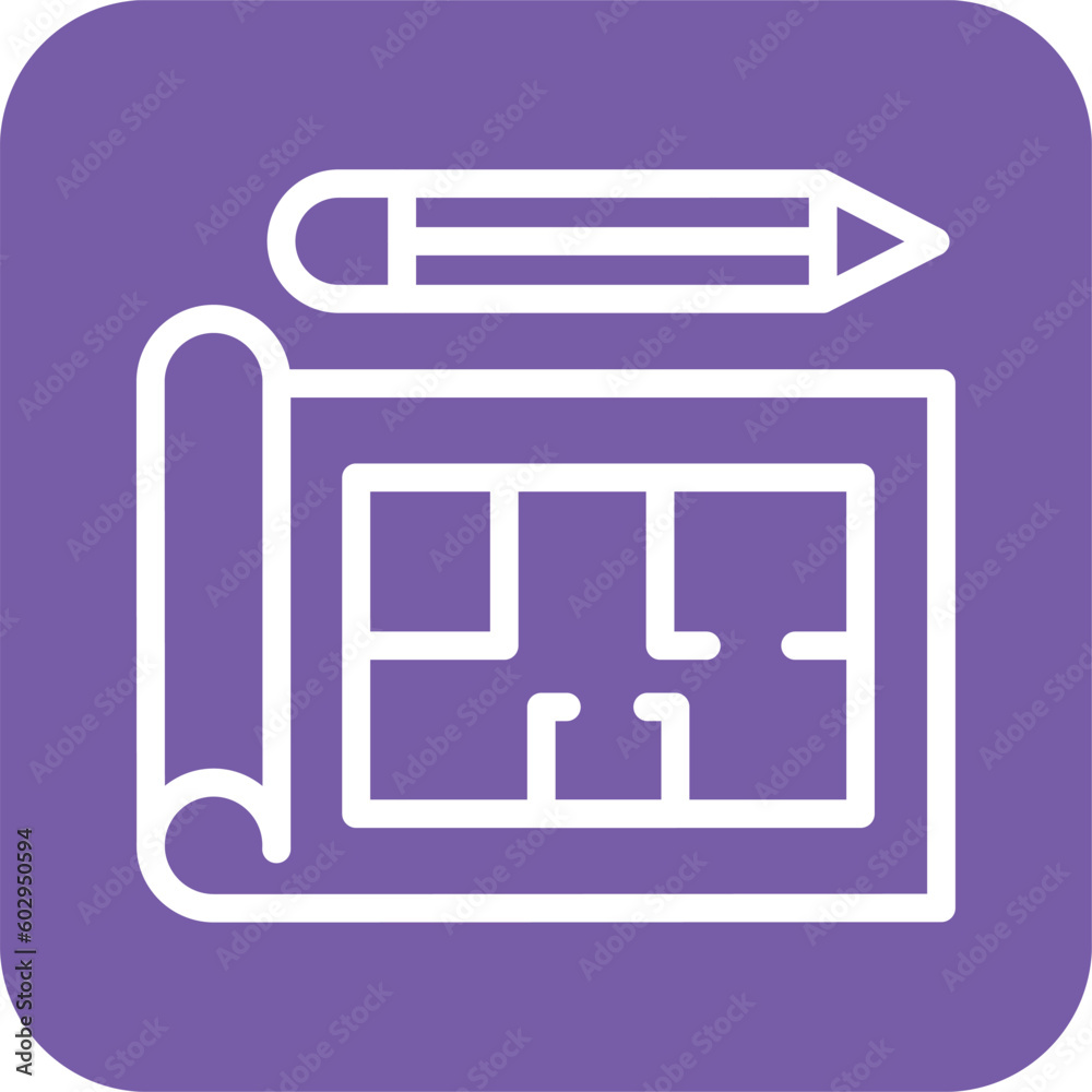 Blueprint Vector Icon Design Illustration Blueprint Vector Icon Design Illustration