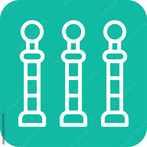 Bollards Vector Icon Design Illustration