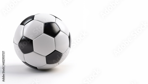 Soccer ball on white background.generative AI