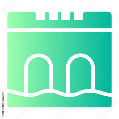 hydro power gradient icon