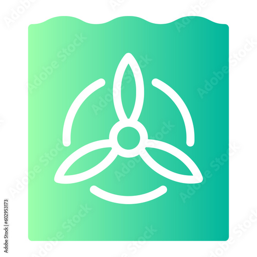 tidal power gradient icon