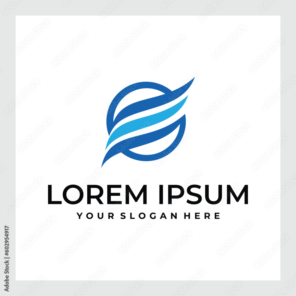 Modern Trendy Square Letter E Logo Design Vector Illustration.
