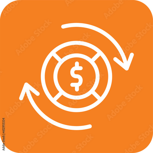 Money flow Vector Icon Design Illustration
