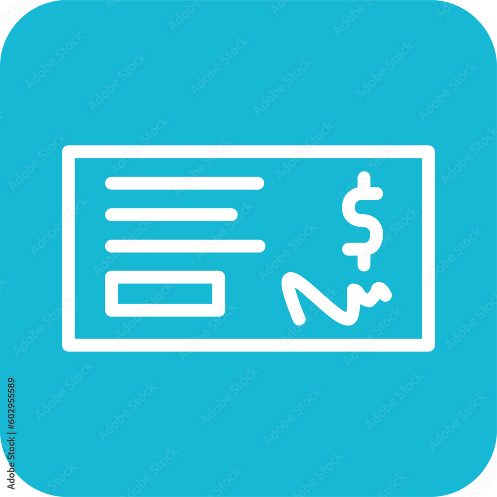 Bank cheque Vector Icon Design Illustration Bank cheque Vector Icon Design Illustration
