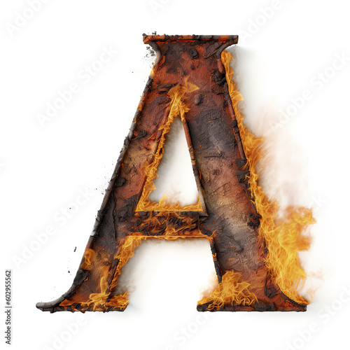 Alphabet Letter "A on Fire"