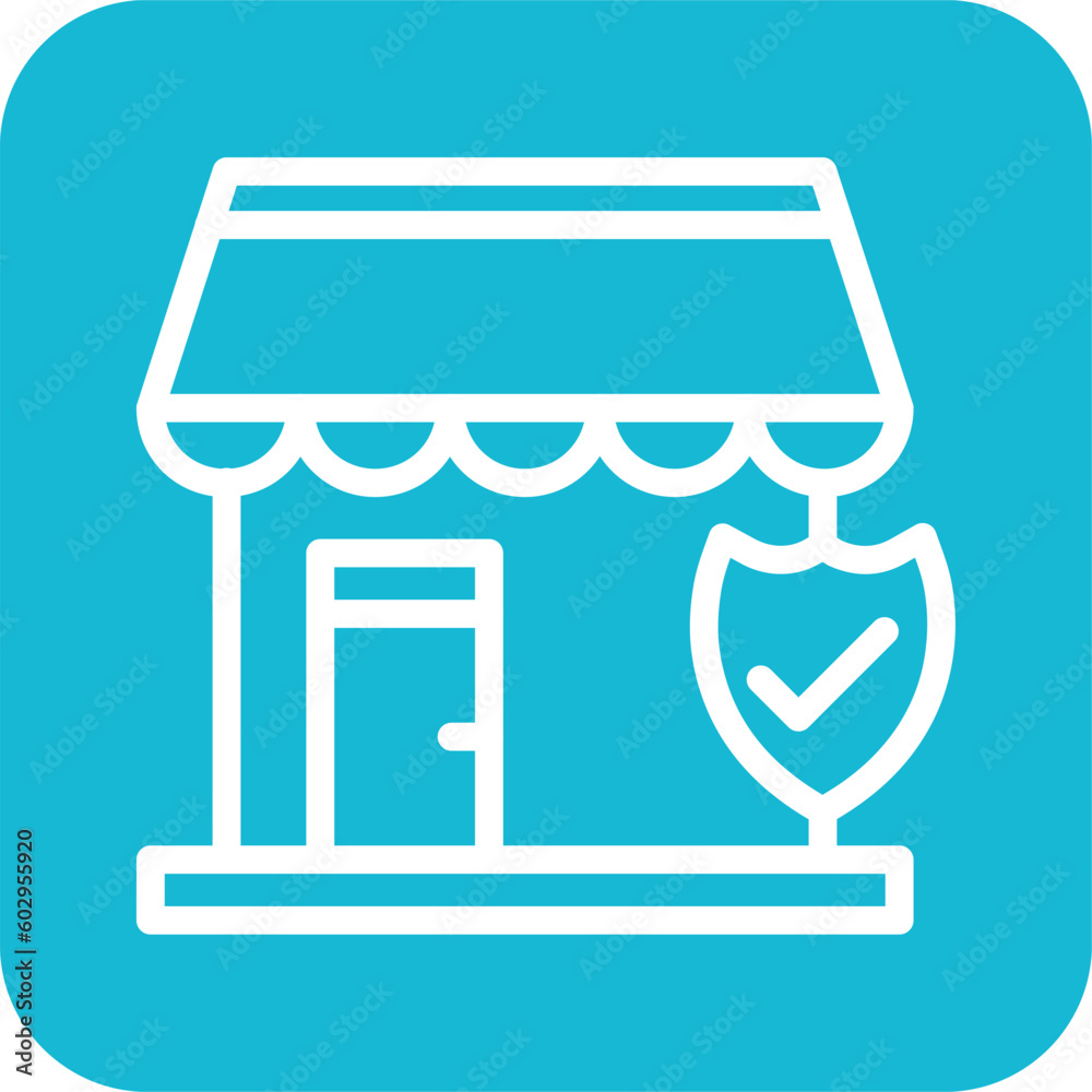 Shop insurance Vector Icon Design Illustration Shop insurance Vector Icon Design Illustration