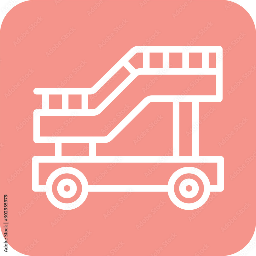Airplane stairs Vector Icon Design Illustration Airplane stairs Vector Icon Design Illustration