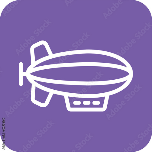 Zeppelin Vector Icon Design Illustration