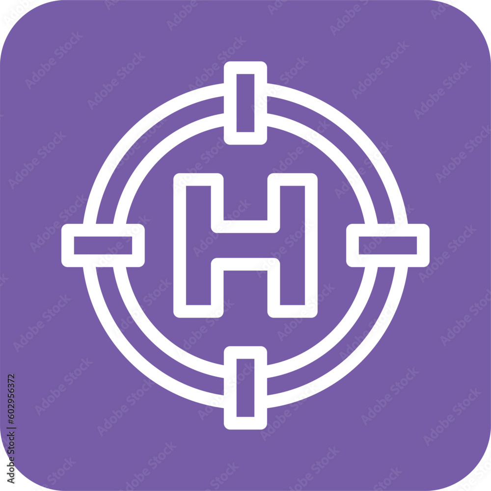 Helipad Vector Icon Design Illustration