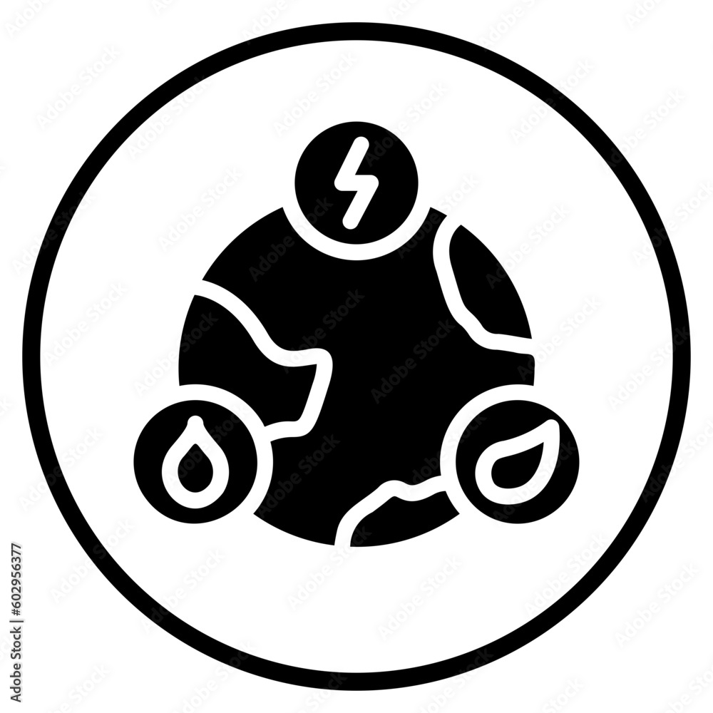 natural resources glyph icon