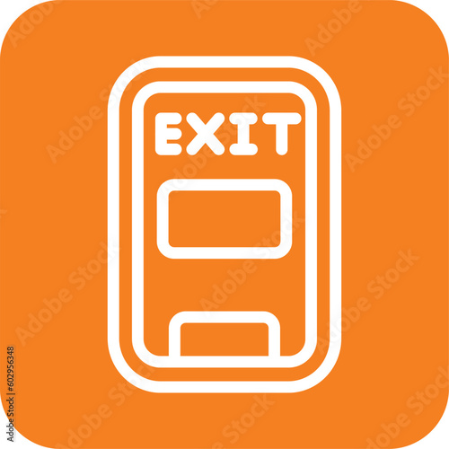 Emergency exit Vector Icon Design Illustration