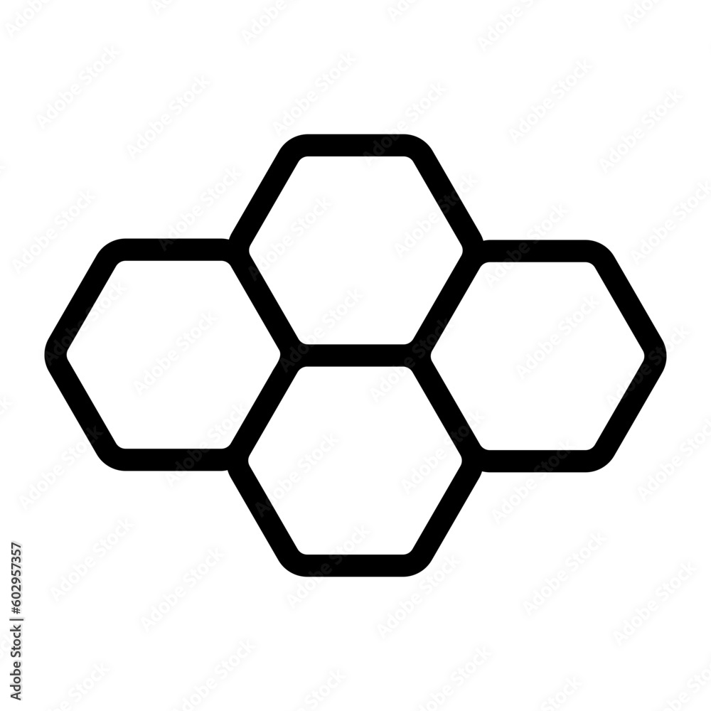 honeycomb line icon honeycomb line icon