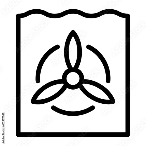 tidal power line icon