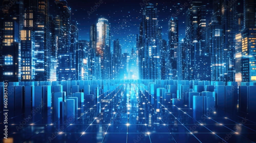City of the future, high technology, high-speed Internet City of the future, high technology, high-speed Internet