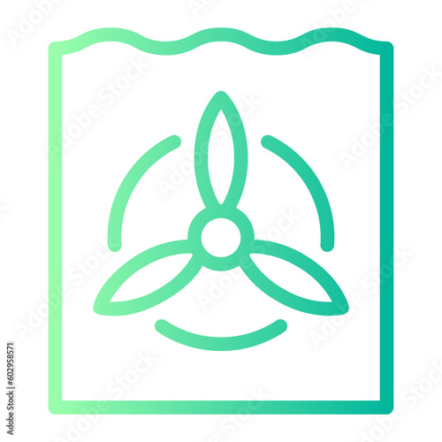 tidal power gradient icon
