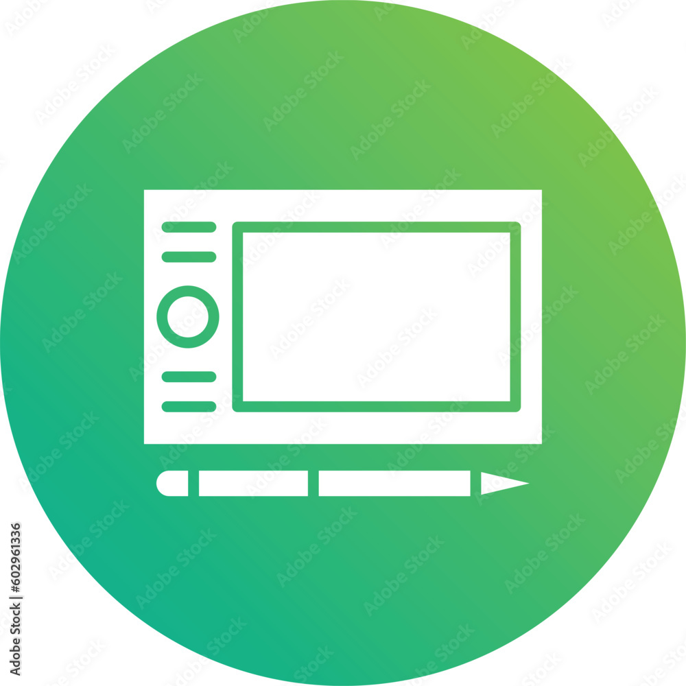 Graphic Tablet Vector Icon Design Illustration