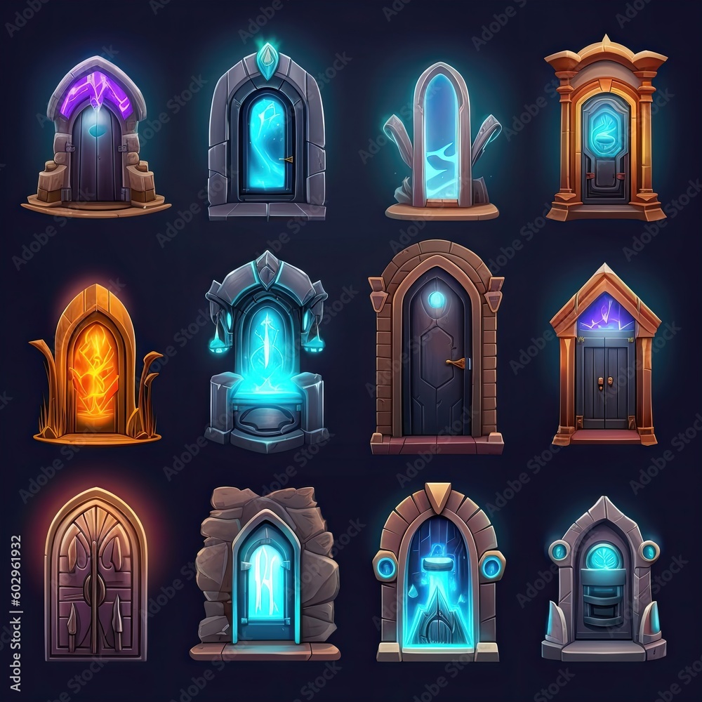 night door portal game ai generated