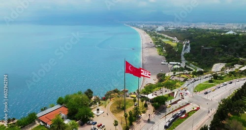 Antalya's Konyaalti Beach: An Aerial Perspective
