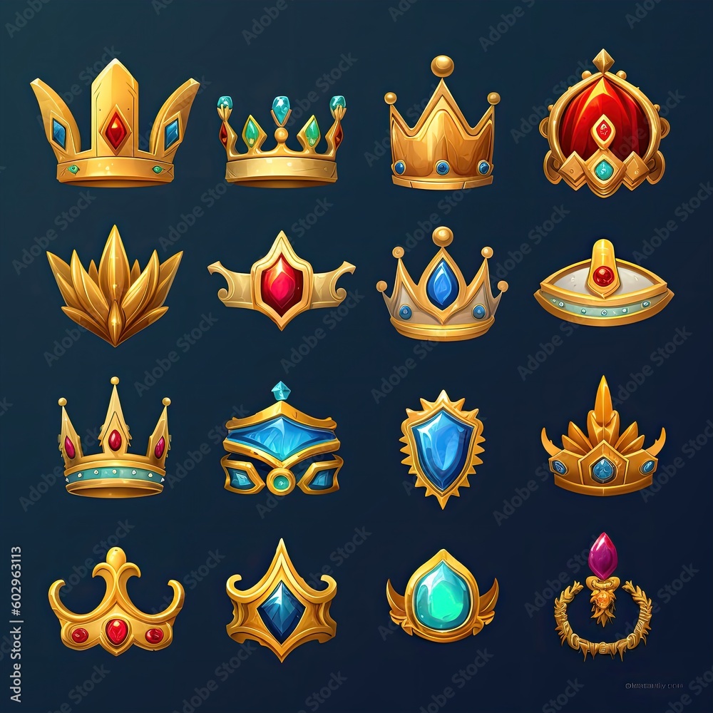 monarchy golden crown ai generated