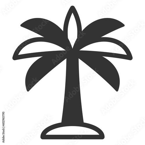 Palm tree  - icon, illustration on white background, glyph style