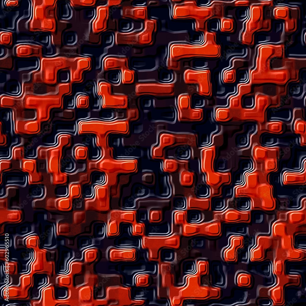 Fototapeta premium Abstract background. Seamless Embossed pattern. Endless texture. 8K high resolution. 3D rendering.