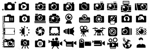 Illustration collection of simple camera vector symbol icons