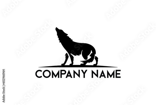 wolf pack logo design vector