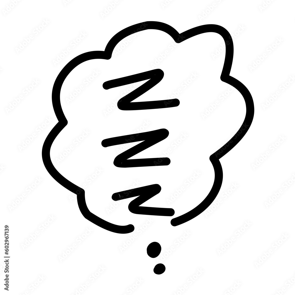 ZZZZ Sleeping Doodle Icon ZZZZ Sleeping Doodle Icon