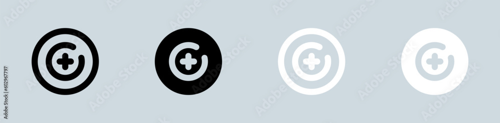 Target icon set in black and white. Goal signs vector illustration. Target icon set in black and white. Goal signs vector illustration.