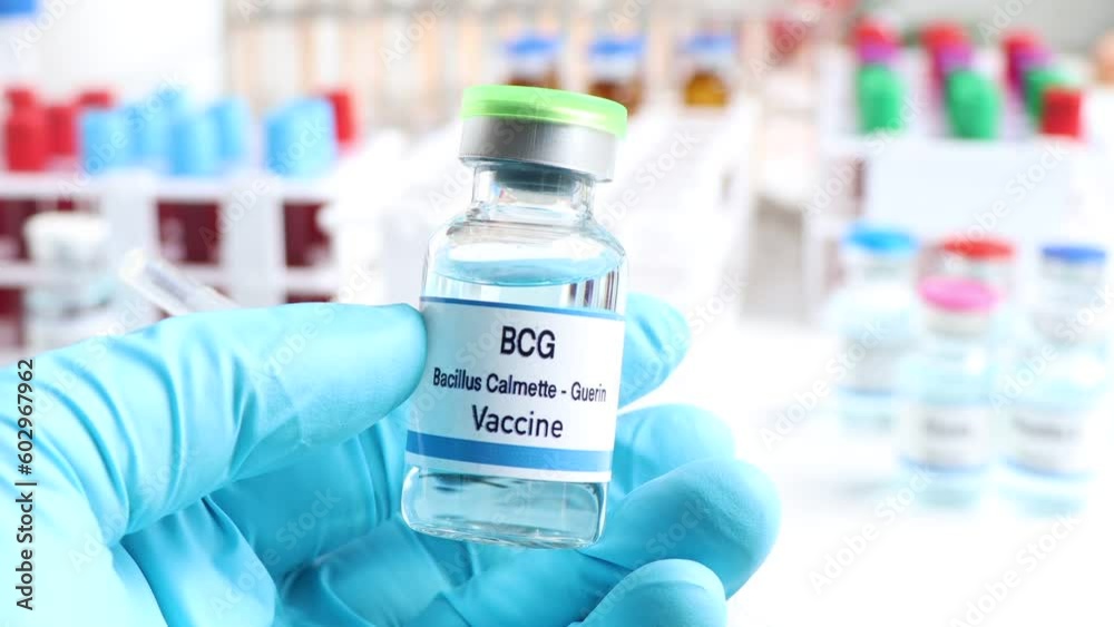 Bacillus Calmette Guerin vaccine in a vial Bacillus Calmette Guerin vaccine in a vial