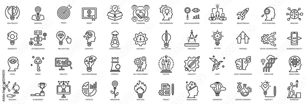 Obraz premium Icon creativity, idea. Vector illustration