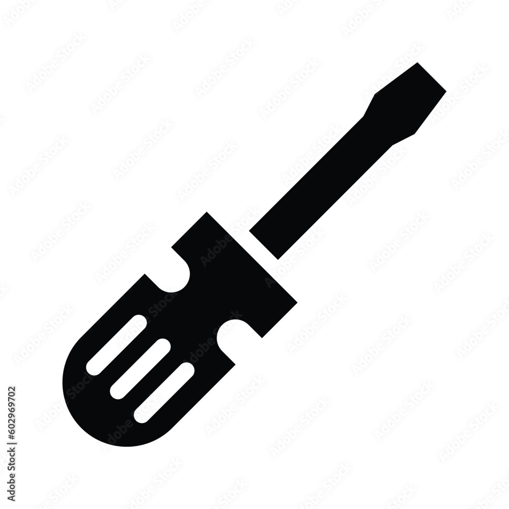 screwdriver glyph icon illustration vector graphic screwdriver glyph icon illustration vector graphic