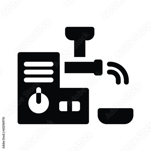 meat grinder glyph icon illustration vector graphic