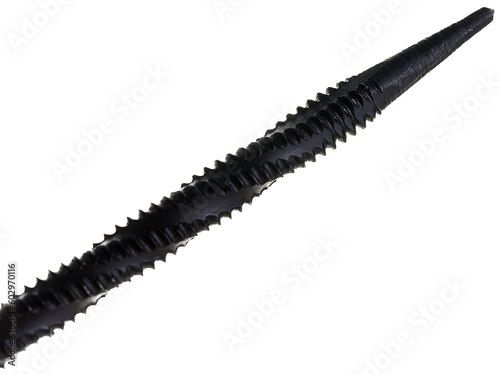 black zipper isolated on white