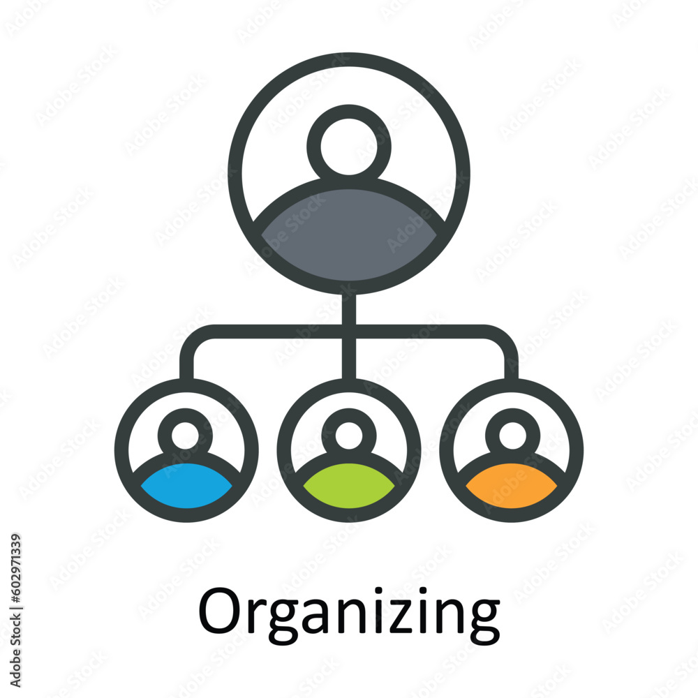 Organizing vector Fill outline Icon Design illustration. Time Management Symbol on White background EPS 10 File Organizing vector Fill outline Icon Design illustration. Time Management Symbol on White background EPS 10 File