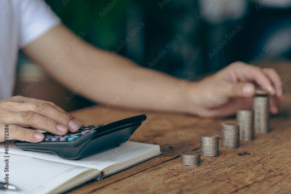 Concepts of financial accounting management in the future, income and expenses, savings and investment management concepts. Key things to consider when planning with stacks of coins Concepts of financial accounting management in the future, income and expenses, savings and investment management concepts. Key things to consider when planning with stacks of coins