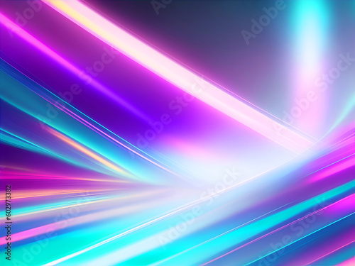 ホログラムイメージの光線のアブストラクト背景（ジェネレーティブAI）