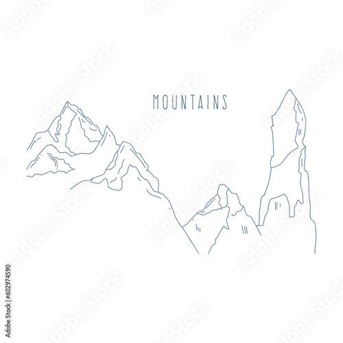 Hand Drawn Mountains