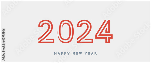2024 logo concept for calendar, poster, flyer, banner.