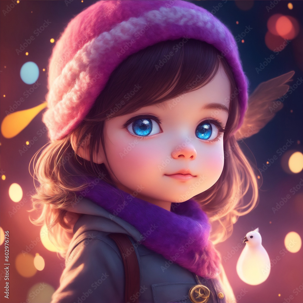 Very detailed cute kid girl. Generate Ai. Very detailed cute kid girl. Generate Ai.