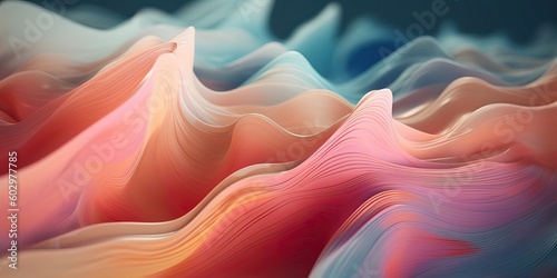abstract pastel fluid swirling waving background  generative ai