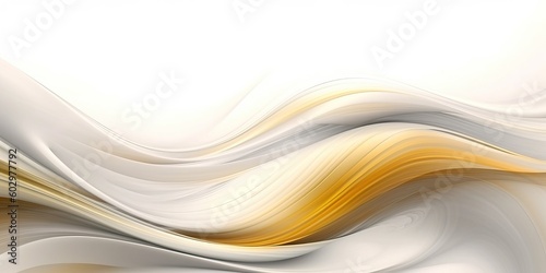 abstract white and gold swirling background with a high quality luxury feel ideal for backdrops, generative ai