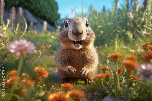 Spring arrival with a groun...