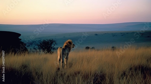 Majestic Lions Roaming Free in the African Wilderness: Capturing the Essence of Wildlife in its Natural Habitat